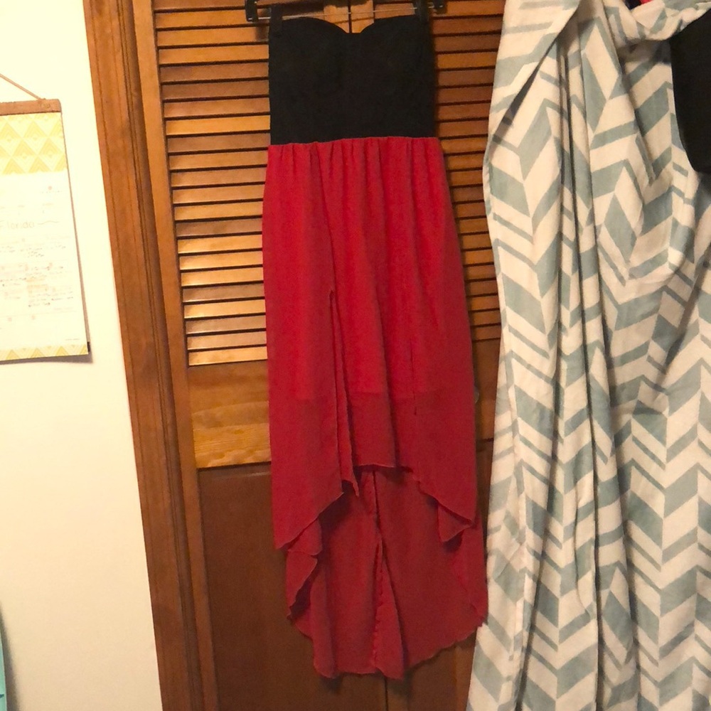 Beautiful black and red gown